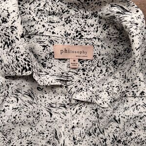 Philosophy Monochrome Abstract Print Shirt